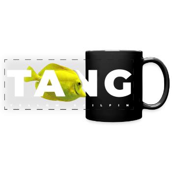 Yellow Tang Marine Fish Keeper - Full Colour Panoramic Mug - black - Front