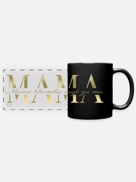 Mutter T-Shirt Geschenkidee Beste Mutter - Panorama-Tasse farbig - Schwarz