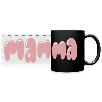 Pétillante Maman Style Joueuse Rose - Mug panoramique uni - noir - Devant