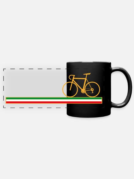 Radsport Italien - Panorama-Tasse farbig - Schwarz