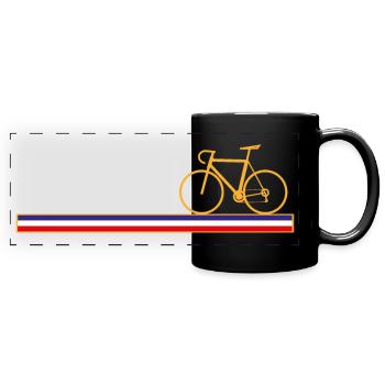 Cyclisme France - Mug panoramique uni - noir - Devant