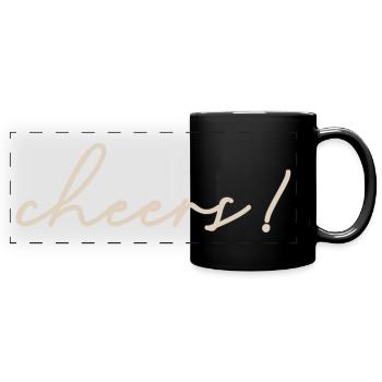 CHEERS - Full Colour Panoramic Mug - black - Front