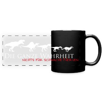 nichts für schwache nerve - Panorama-Tasse farbig - Schwarz - Vorne