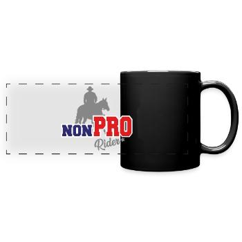 Reining Non Pro Westernreiter à cheval - Mug panoramique uni - noir - Devant