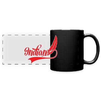 INDIANER - Panorama-Tasse farbig - Schwarz - Vorne