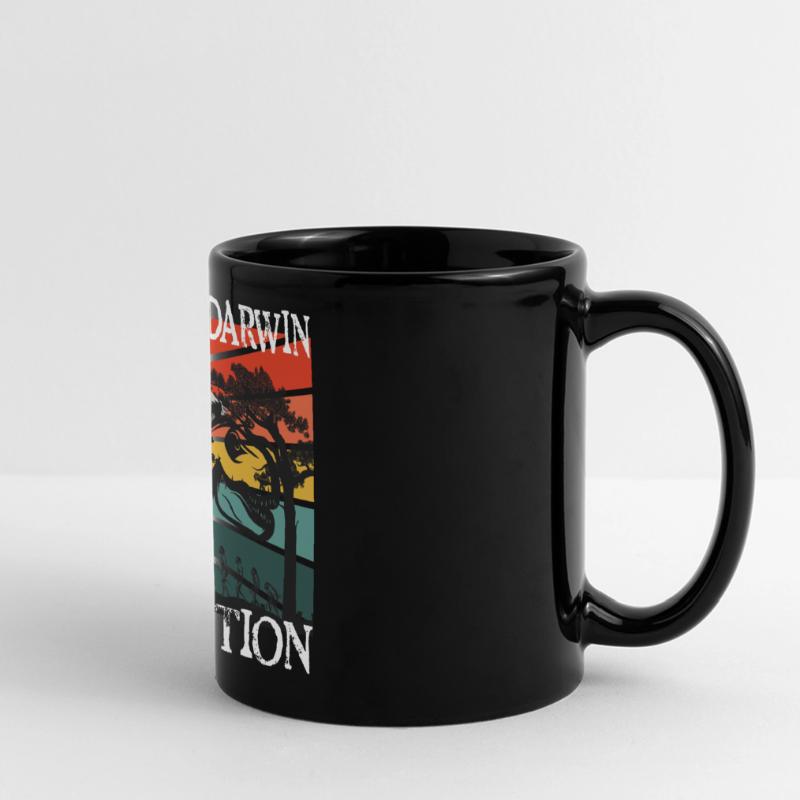 Charles Darwin Evolution textile Geschenkidee Panorama-Tasse farbig
