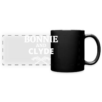 Bonnie and Clyde, Bonnie, Clyde - Full Colour Panoramic Mug - black - Front