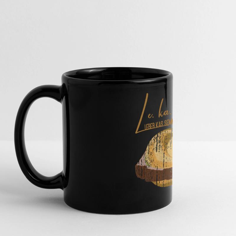 Leberkäs Semmerl avec cornichons – dialecte Mug panoramique uni