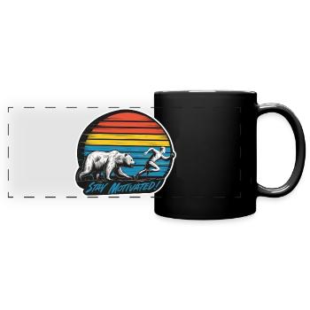 Stay Motivated - Full Colour Panoramic Mug - black - Front