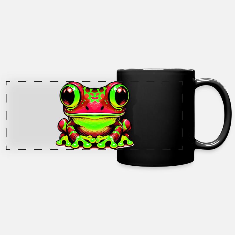 Grenouille - Mug panoramique uni - noir
