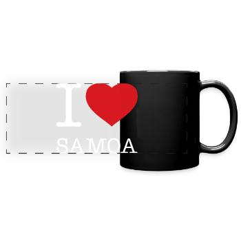 I LOVE SAMOA - Panorama-Tasse farbig - Schwarz - Vorne