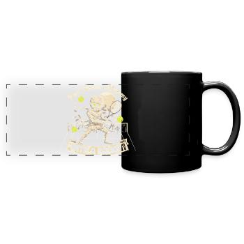 Tennis Halloween Hoodie Chemise Mug - Mug panoramique uni - noir - Devant