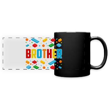 Bruder Brick Builder Kreative Familie Block Liebhaber - Panorama-Tasse farbig - Schwarz - Vorne