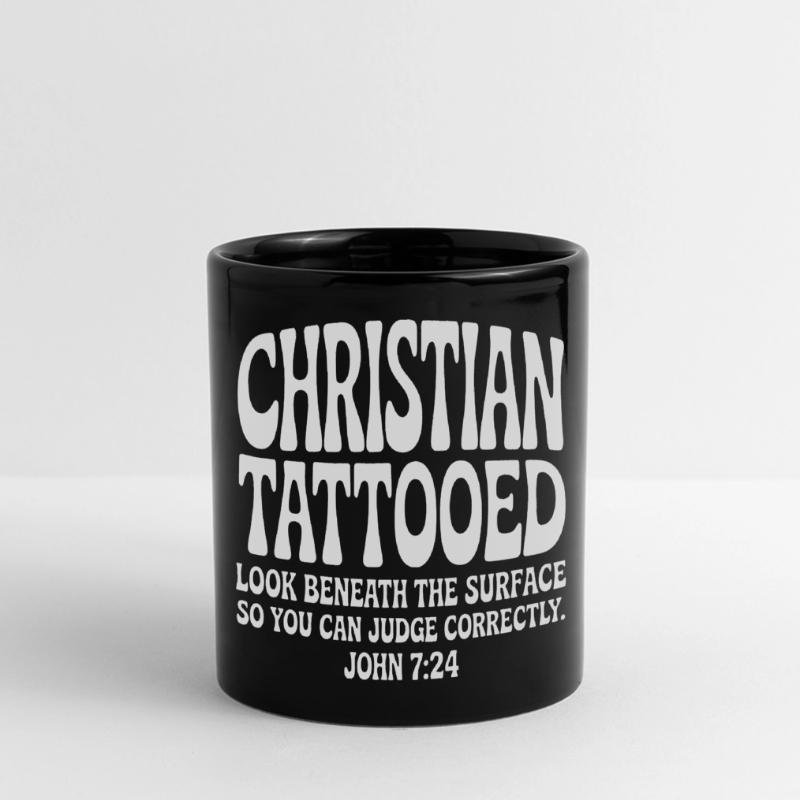 Christian Tattooed Look Beneath Surface Full Colour Panoramic Mug