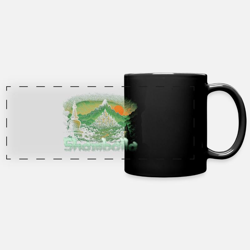 Shamballa Sunset - Full Colour Panoramic Mug - black