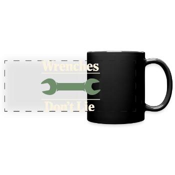 Tractor Mechanic Diesel Repair Tech - Full Colour Panoramic Mug - black - Front