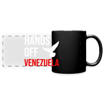 HANDS OFF VENEZUELA - Panorama-Tasse farbig - Schwarz - Vorne