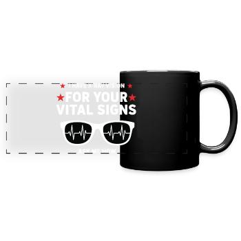 Humor Radiologist Vision X-Ray Vital Signs - Full Colour Panoramic Mug - black - Front