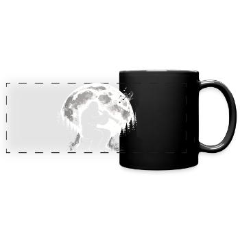 Bigfoot plays clarinet - Full Colour Panoramic Mug - black - Front