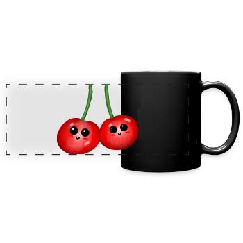 Fruits Cerises Cerises Fruits Fruits - Mug panoramique uni - noir - Devant