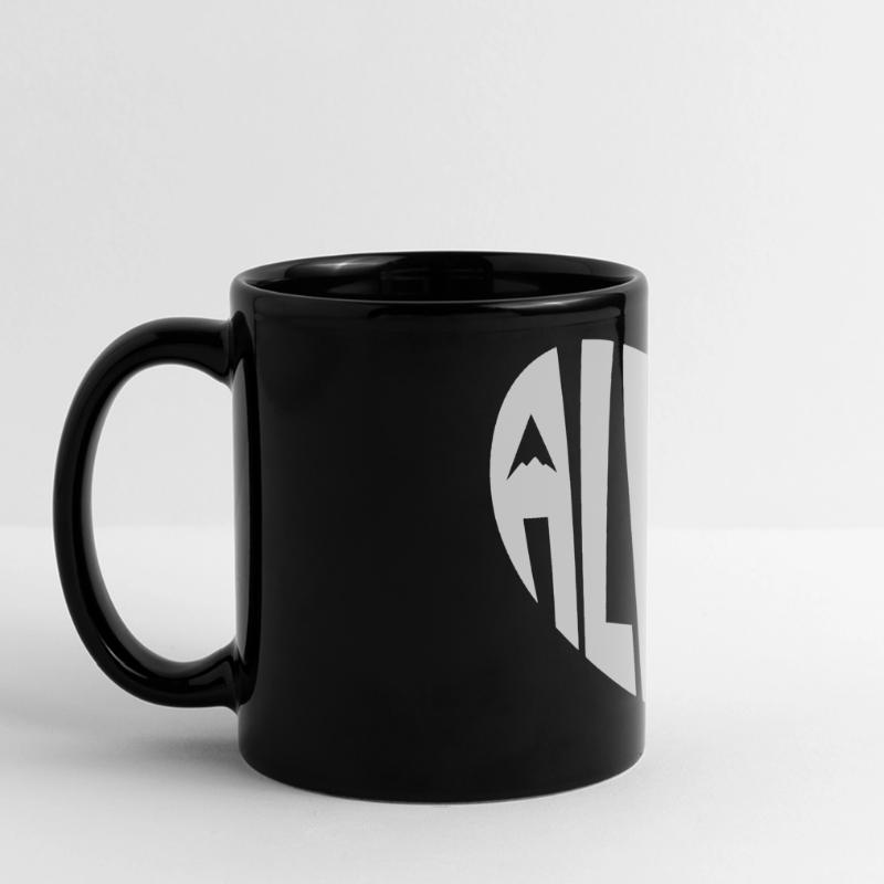 Alpine Heart Design - Couleur de design variable Mug panoramique uni