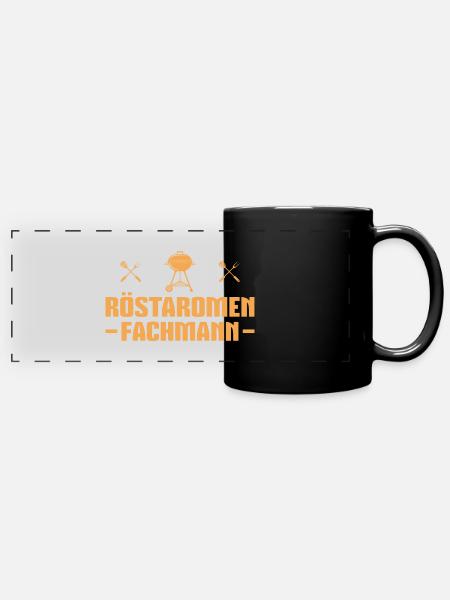 Barbecue Röstaromen Fachmann Grill - Panorama-Tasse farbig - Schwarz