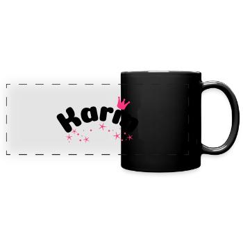 Karin - Panorama-Tasse farbig - Schwarz - Vorne