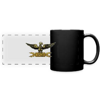 Rome Aigle Jupiter Blitze SPQR - Mug panoramique uni - noir - Devant