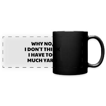 Tricot / Tricoter / Tricoteuse / Broderie - Mug panoramique uni - noir - Devant