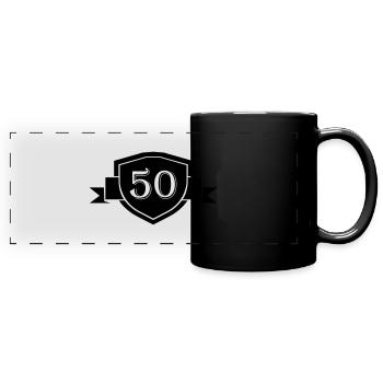 50 coat of arms - Full Colour Panoramic Mug - black - Front