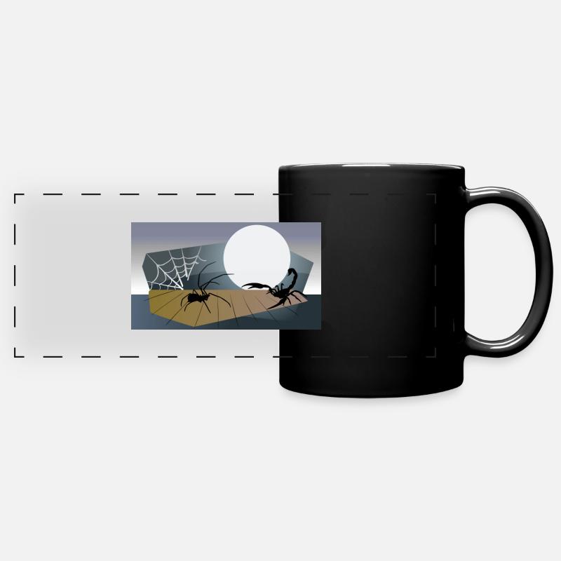 spider scorpion - Full Colour Panoramic Mug - black