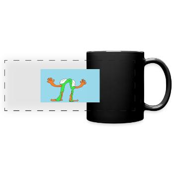 Grenouille gymnaste - Mug panoramique uni - noir - Devant