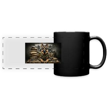 Elsässisch - Panorama-Tasse farbig - Schwarz - Vorne