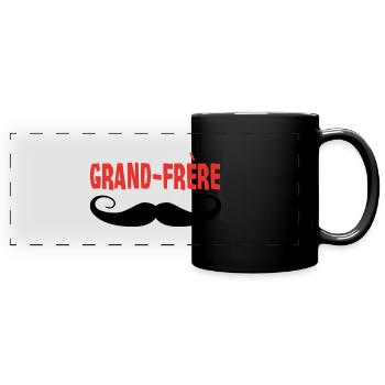 Grand Frère - Mug panoramique uni - noir - Devant