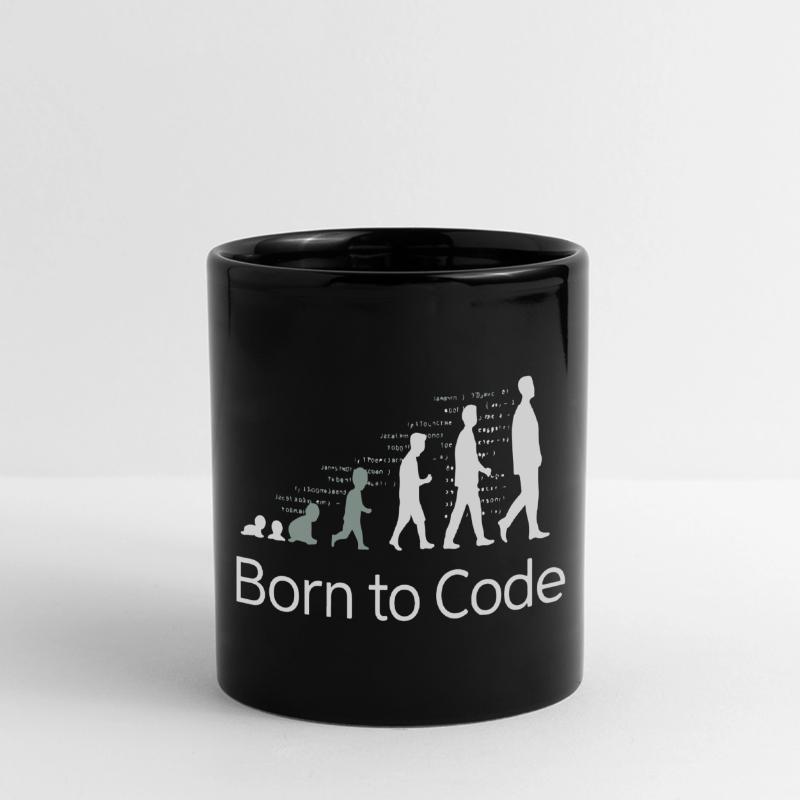 NÉ POUR CODER Mug panoramique uni