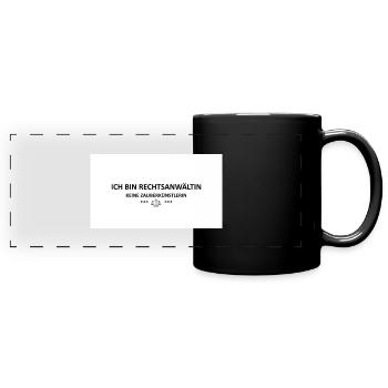 RECHTSANWÄLTIN - Panorama-Tasse farbig - Schwarz - Vorne