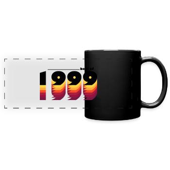 Vintage Retro Best of 1999, zur Feier des 26-jährigen Bestehens - Panorama-Tasse farbig - Schwarz - Vorne