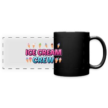 Eis Sommer Eis Cream Lustiges Kinder Eis Am Stiel - Panorama-Tasse farbig - Schwarz - Vorne