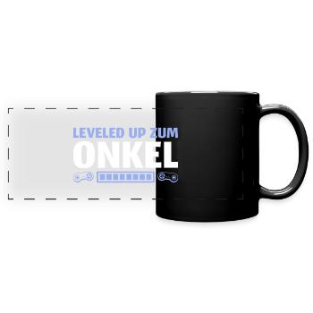 Werdender Onkel Schwangerschaftsverkündung - Panorama-Tasse farbig - Schwarz - Vorne