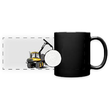 Transitaire t-shirts, sweats à capuche, cadeaux - Mug panoramique uni - noir - Devant