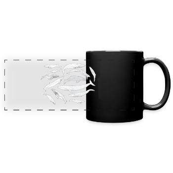 Whales - Baleines - Whales - Full Colour Panoramic Mug - black - Front