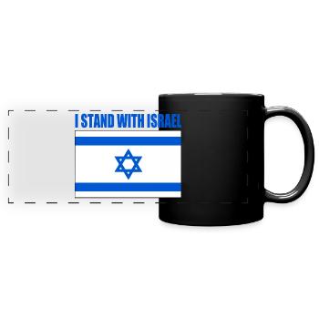 I stand with israel - Mug panoramique uni - noir - Devant