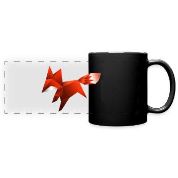 Kleiner Fuchs - Panorama-Tasse farbig - Schwarz - Vorne