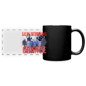 Dem Mobbing keine Chance, gegen Mobben - Panorama-Tasse farbig - Schwarz - Vorne