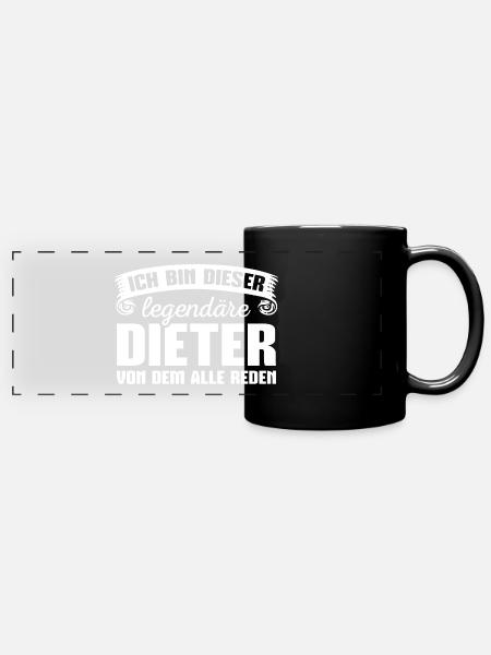 Dieter Vorname Geschenk - Panorama-Tasse farbig - Schwarz
