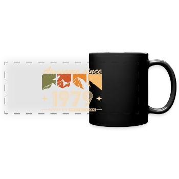 Geboren 1979 Geburtsjahr Vintage Geburtstag - Panorama-Tasse farbig - Schwarz - Vorne