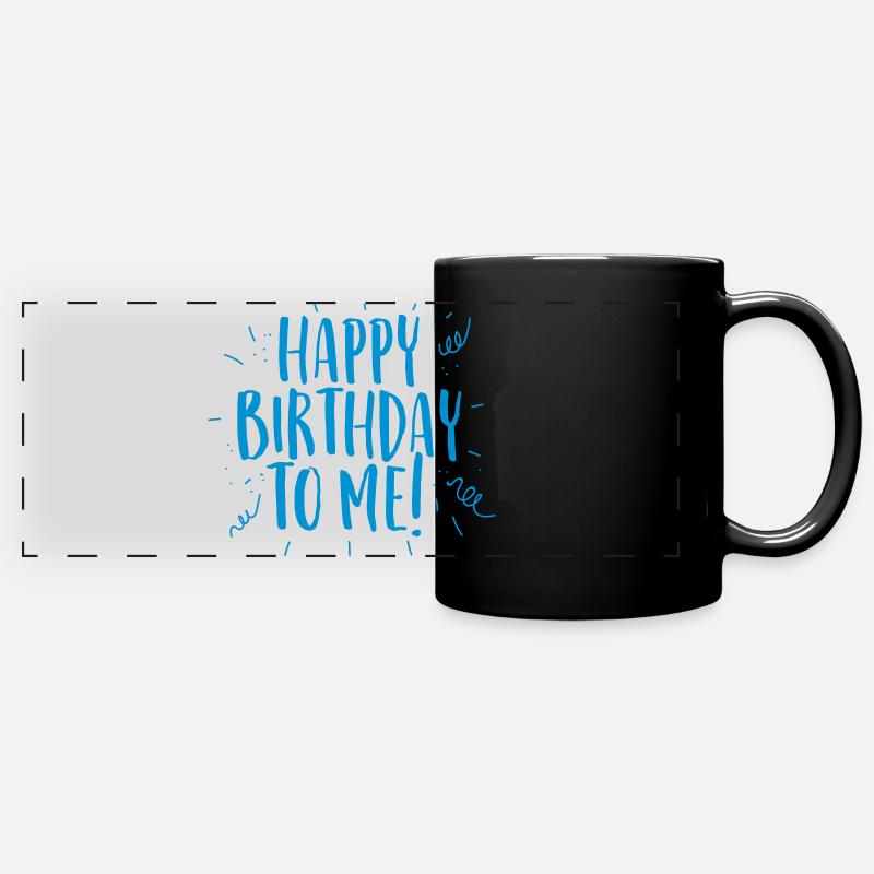 Congratulations on my birthday - Full Colour Panoramic Mug - black