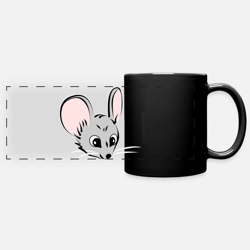 Mouse head - Full Colour Panoramic Mug - black