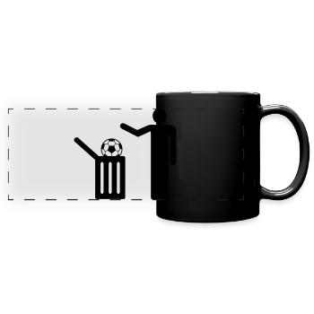 Football = trash - Full Colour Panoramic Mug - black - Front