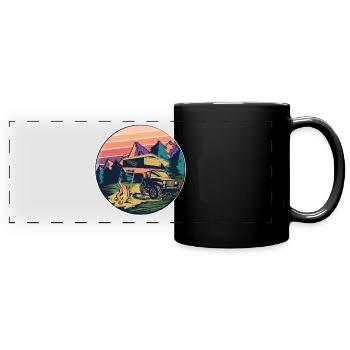 Tente de toit - Outdoor Nature Camping Montagnes Campervan - Mug panoramique uni - noir - Devant